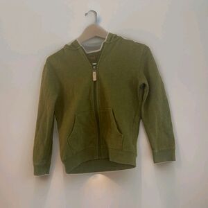 Cat & Jack Unisex Youth Size S Zip-up Hoodie Green